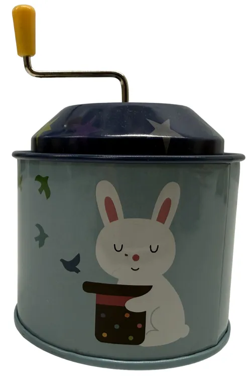 Tin Magic Rabbit Crank Music Box