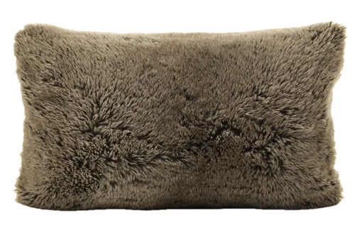 Sable Brown Faux Fur Throw Pillow