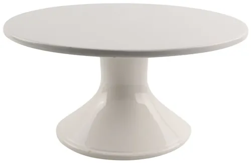 Flat White Ceramic Cake Stand