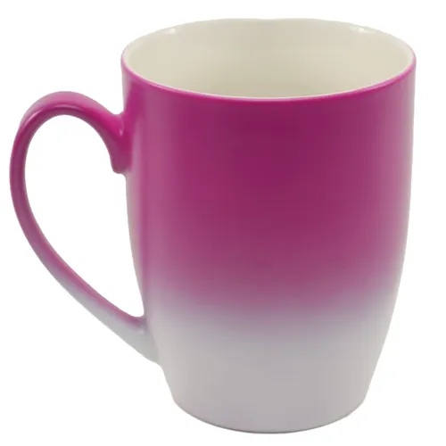 Purple Fuchsia Fade To White Ceramic Coffee Mug