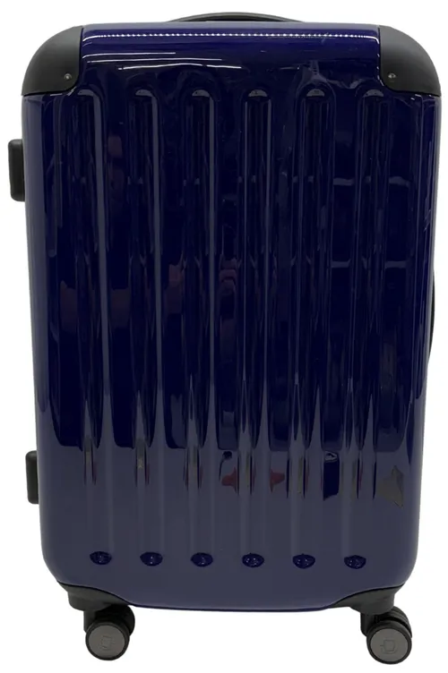 Gloss Blue Hard Carry On Rolling Suitcase