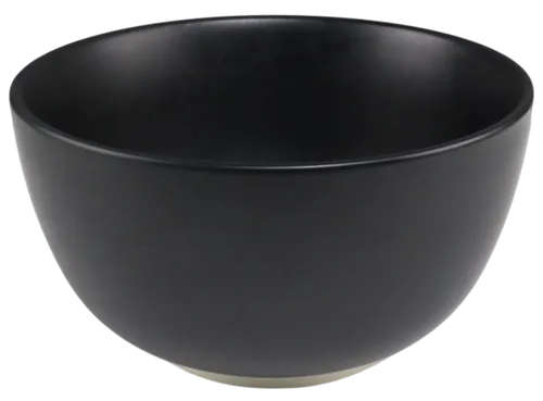 Matte Black Stoneware Mixing Bowl