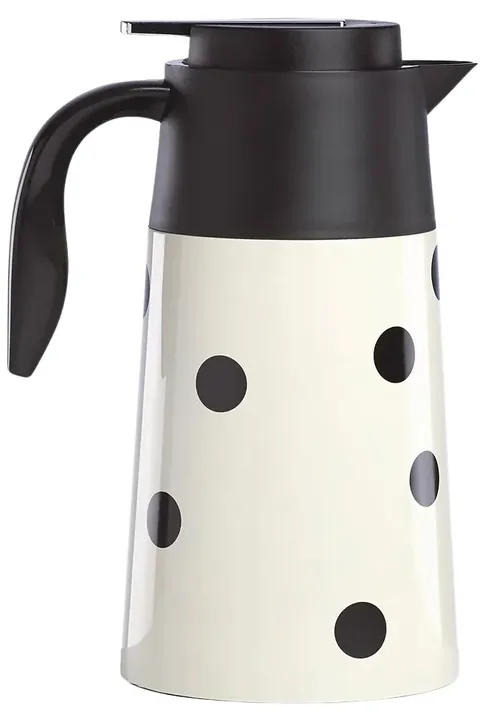White & Black Polka Dot Hot Beverage Carafe 