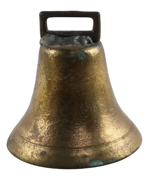 Antique Brass Cowbell 