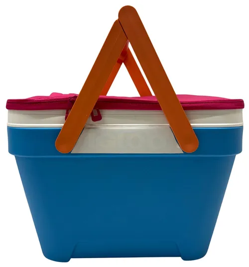Blue & Pink & Orange Cooler With Handles