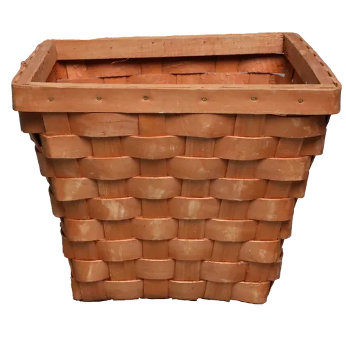 Wood Weave Squared Basket