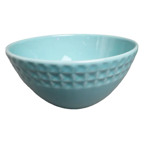 Ultramarine Blue Square'd X's Ceramic Mixing Bowl
