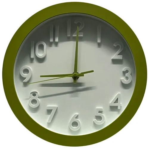Green & White Wall Clock
