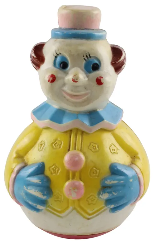 Yellow & Blue Clown Roly Poly