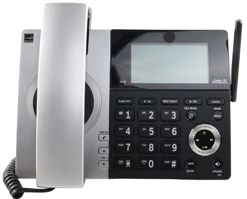 Silver & Black Corded Phone