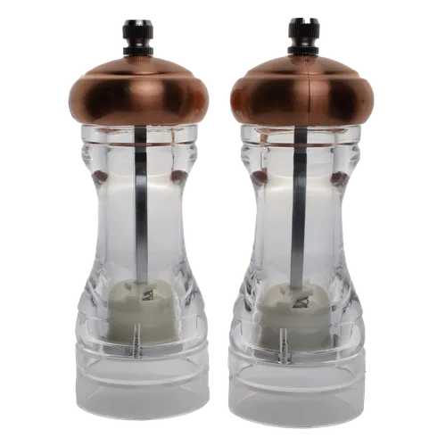 Copper & Clear Salt & Pepper Set