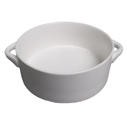 Matte White Round Cocotte Baking Dish