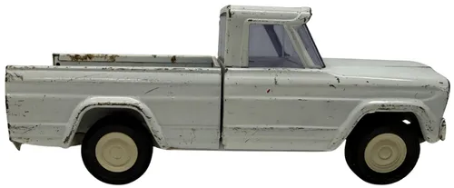 Vintage White Metal Pickup Truck