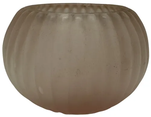 Pink Frosted Glass Tealight Candle Holder