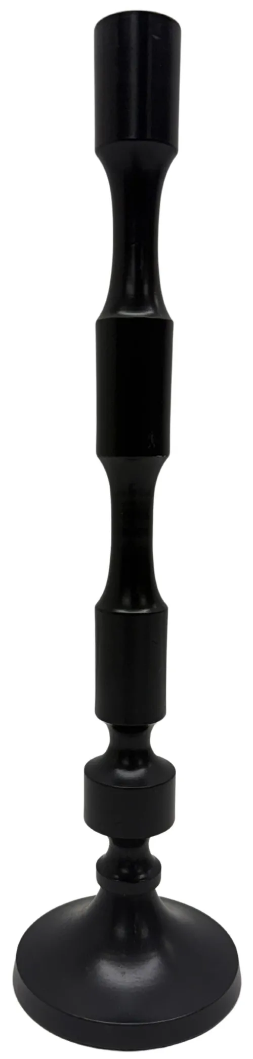 Matte Black Modernist Taper Candle Holder
