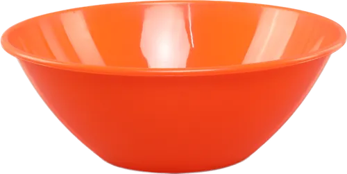 Solid Bright Orange Plastic Serving Bowl