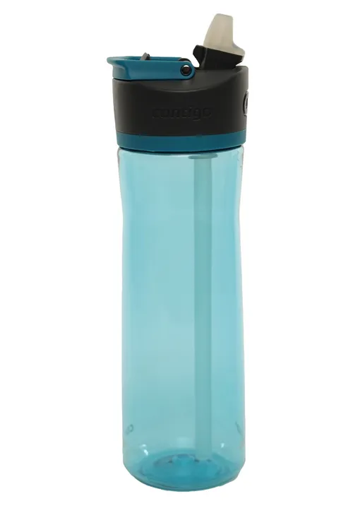 Steel Blue Clear Plastic Water Bottle