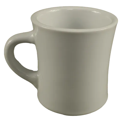 White Diner Style Coffee Mug
