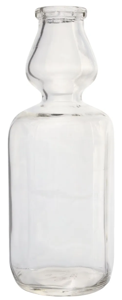 Antique Clear Glass Cream Top Milk Bottle