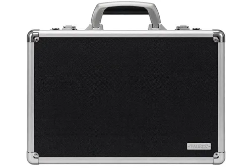 Black Hard-shell Briefcase with Aluminum Border