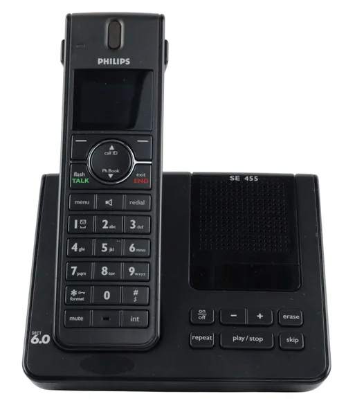 Black Cordless Phone With Dock