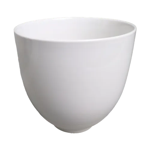 Tall Narrow White Ceramic Mixing Bowl - Large