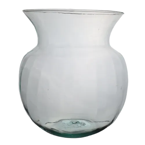 Clear Glass Tapered Tulip Vase
