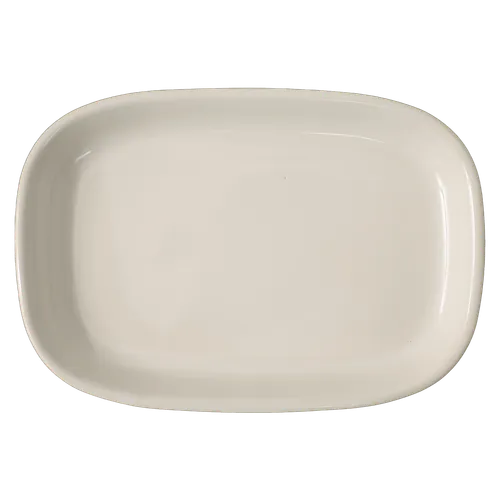 White Ceramic Oval Plate