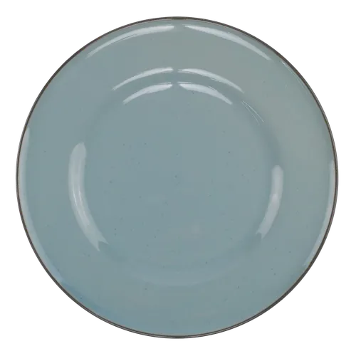 Light Blue Grey With Charcoal Rim Side Plate