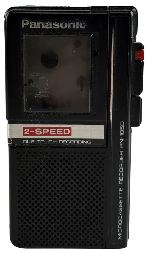 Black Mini Cassette Tape Recorder