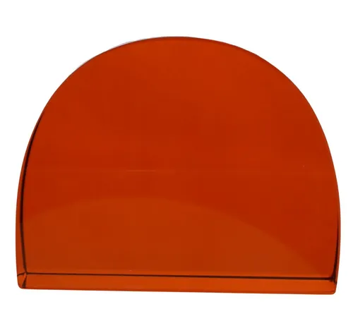 Clear Orange Glass Object