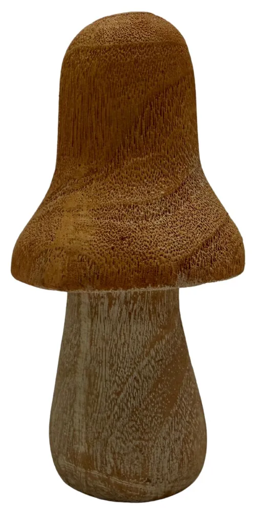 Orange Wood Mushroom Figure