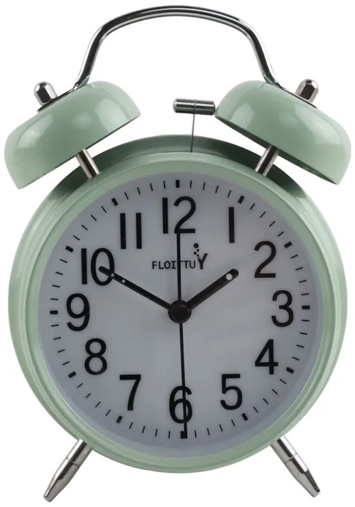 Light Green Twin Bell Alarm Clock