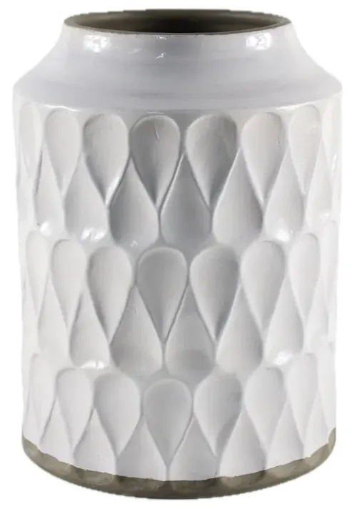 White Ceramic Teardrop Vase