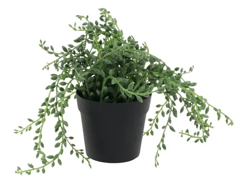 Artificial String of Beads Plant With Black Pot