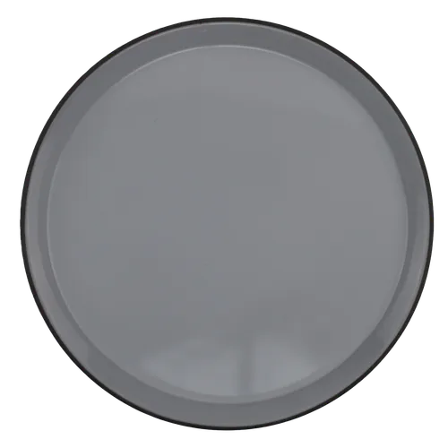 White Dinner Plate With Charcoal Grey Rim
