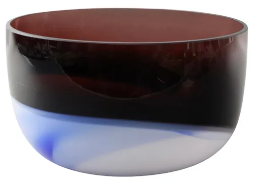 Purple & Blue & White Glass Decorative Bowl