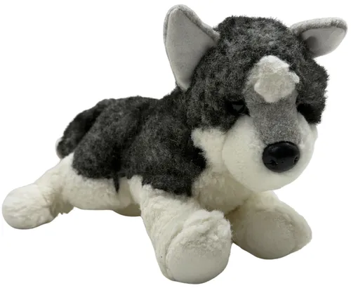 Grey Husky Dog Stuffed Animal