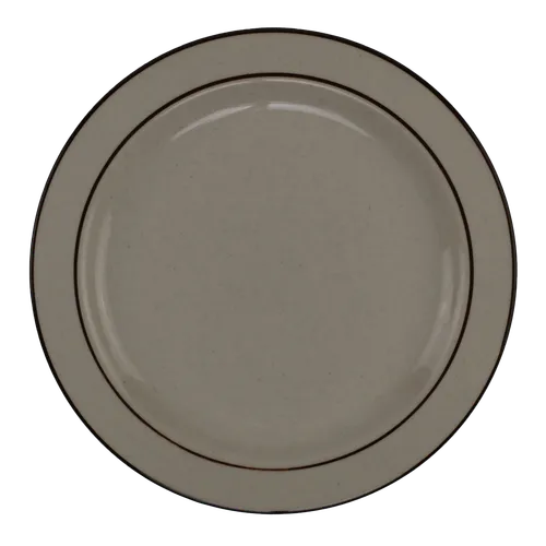 Cream Speckled Espresso Rim Side Plate