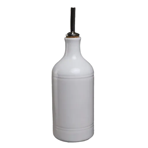 White Ceramic Oil Bottle