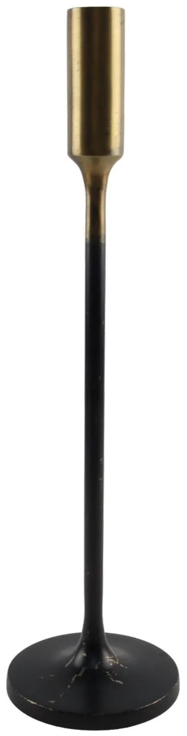 Black & Brass Taper Candle Holder
