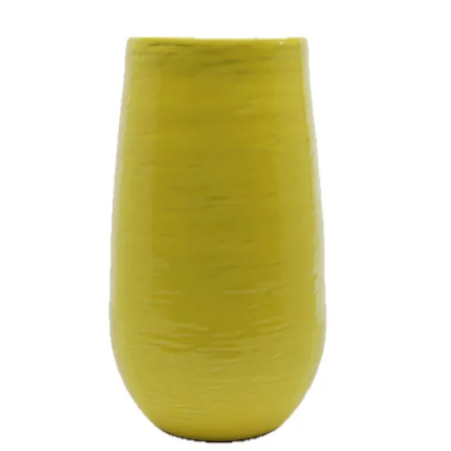 Citrine Yellow Ceramic Vase