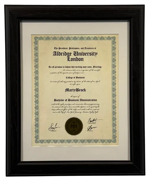 Albridge University Diploma In Black Frame