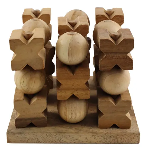 Wood Tic Tac Toe Game