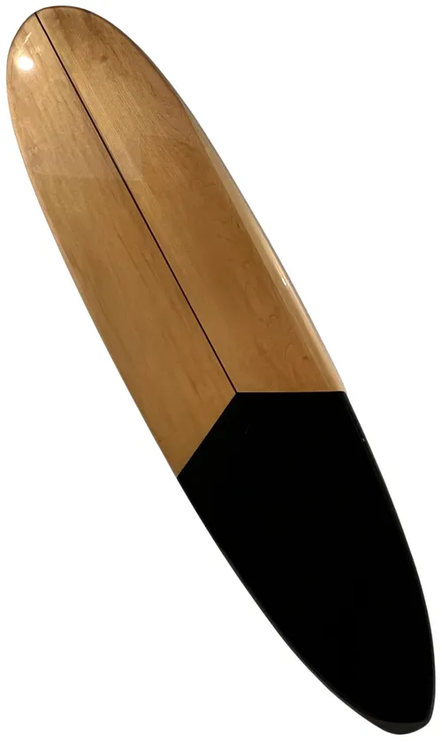 Black & Wood Wall Hanging Surf Board