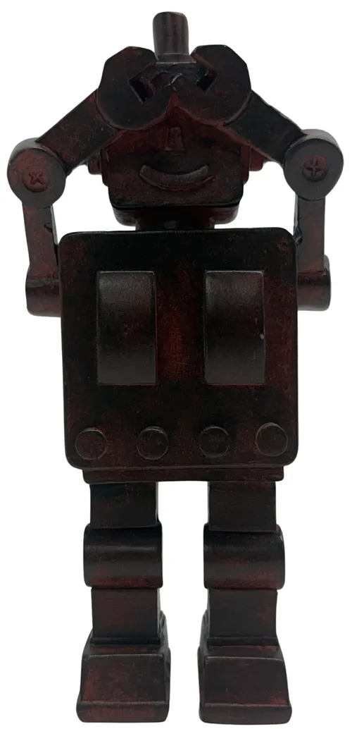 Deep Red Robot Figure