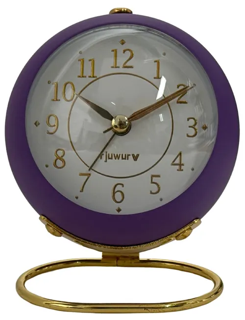 Purple Orb Alarm Clock On Gold Base