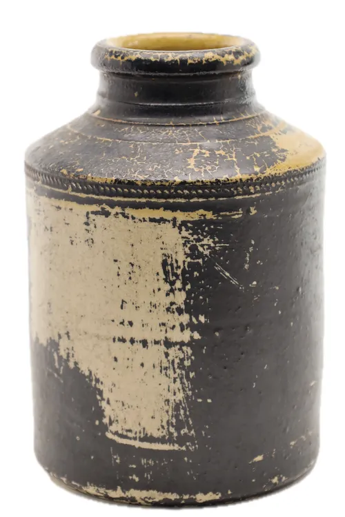 Ancient Black Moonshine Ceramic Vase
