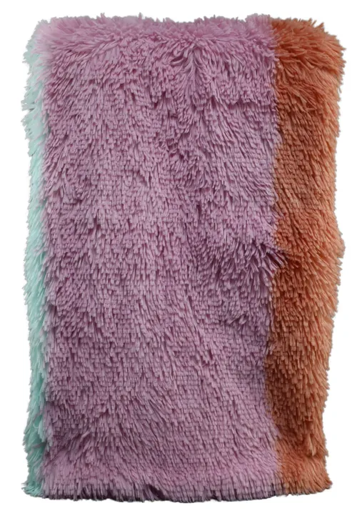 Pastel Multicolour Fun Fur Throw Blanket