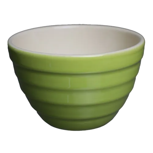 Chartreuse Green Ribbed Ceramic Small Bowl